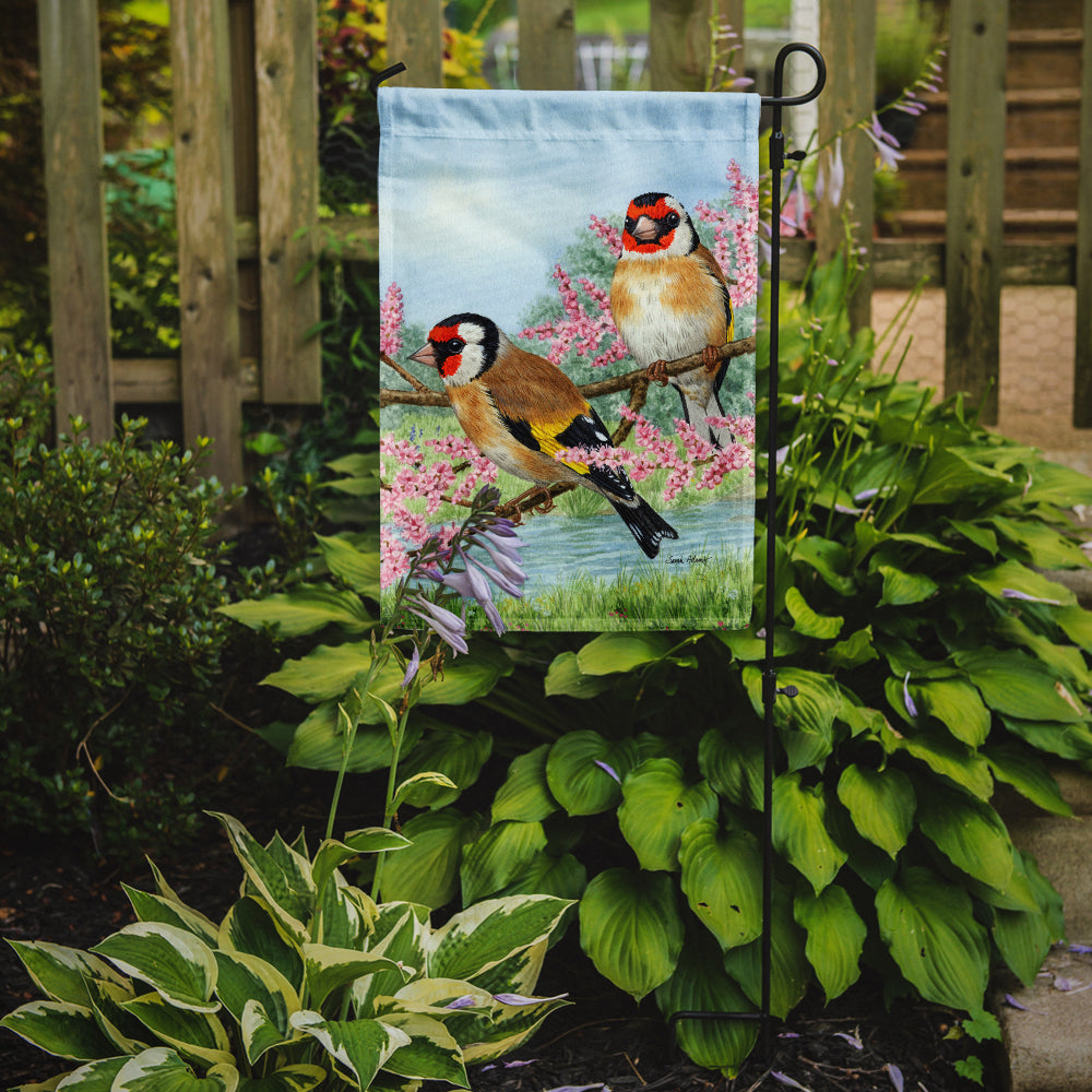 European Goldfinches Garden Flag Mailbox Decorative Yard Banner Outside Patio Artwork for Flower Beds, Garden Size, Multicolor