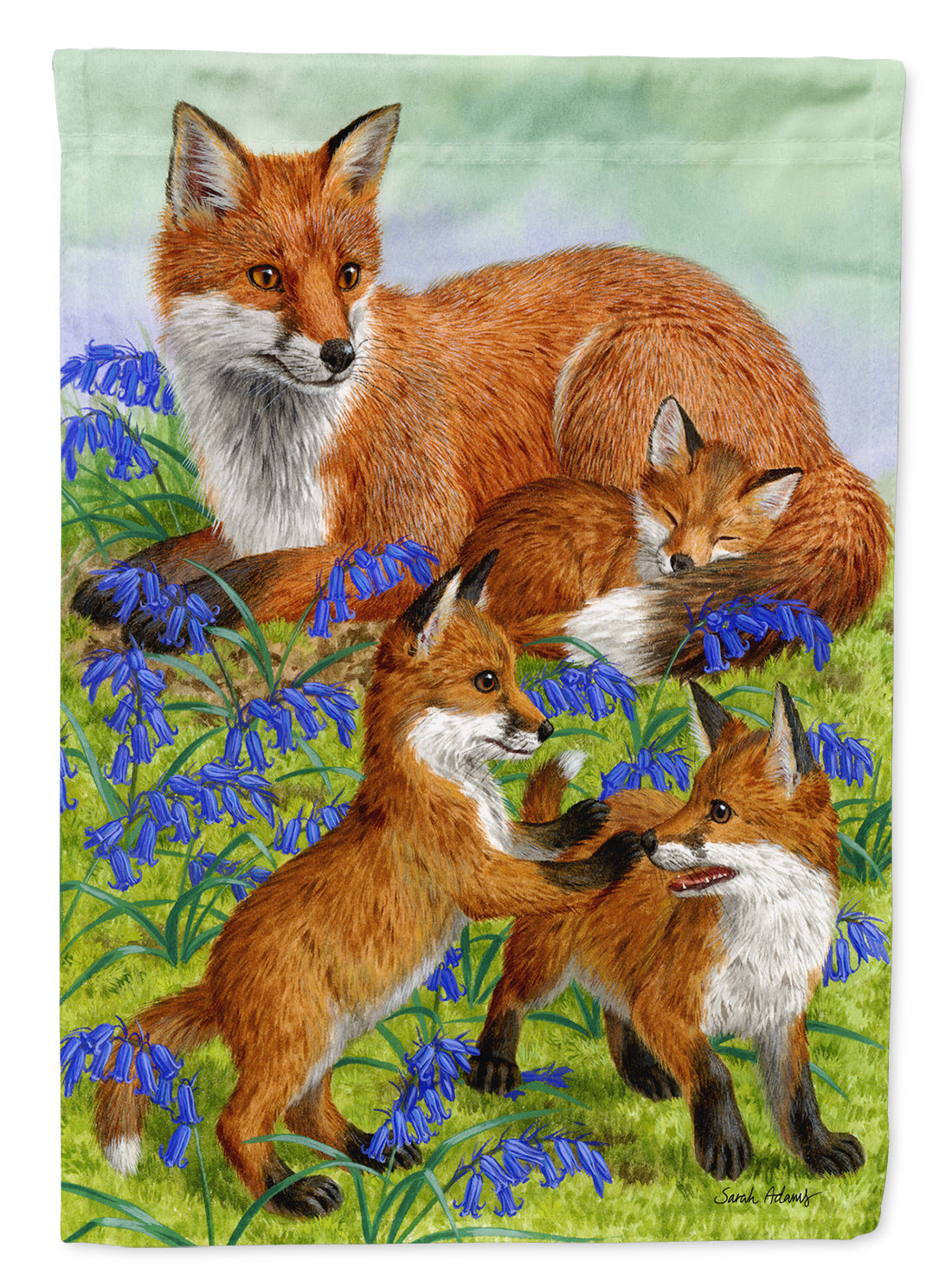 Fox Family Garden Flag Mailbox Decorative Yard Banner Outside Patio Artwork for Flower Beds, Garden Size, Multicolor