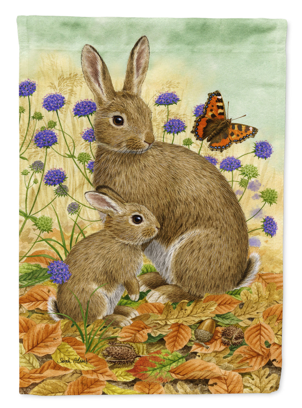 Rabbit & Baby Garden Flag Mailbox Decorative Yard Banner Outside Patio Artwork for Flower Beds, Garden Size, Multicolor