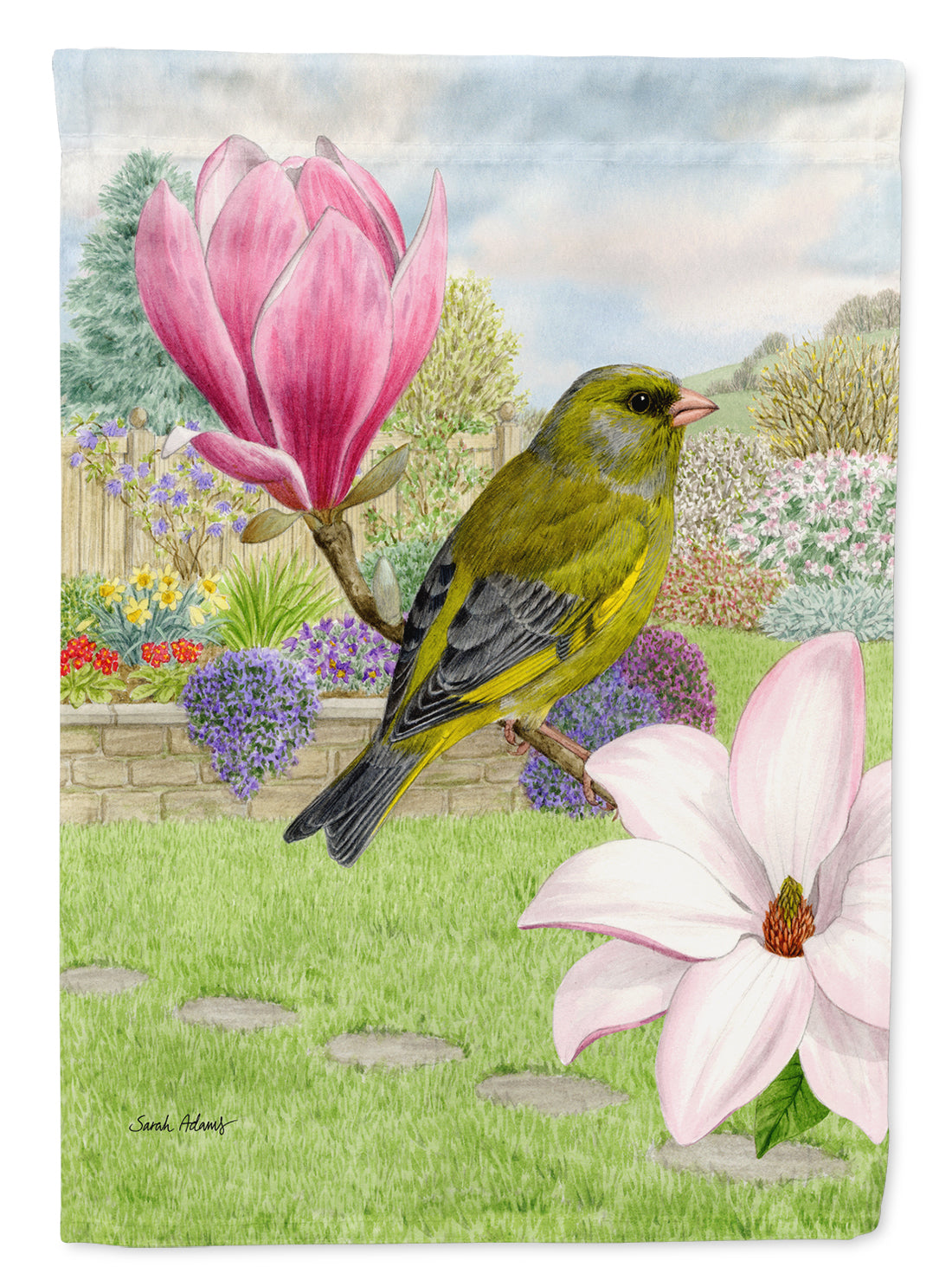 European Greenfinch Garden Flag Mailbox Decorative Yard Banner Outside Patio Artwork for Flower Beds, Garden Size, Multicolor