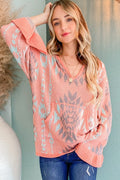 Pink Multi Thick Aztec Sweater