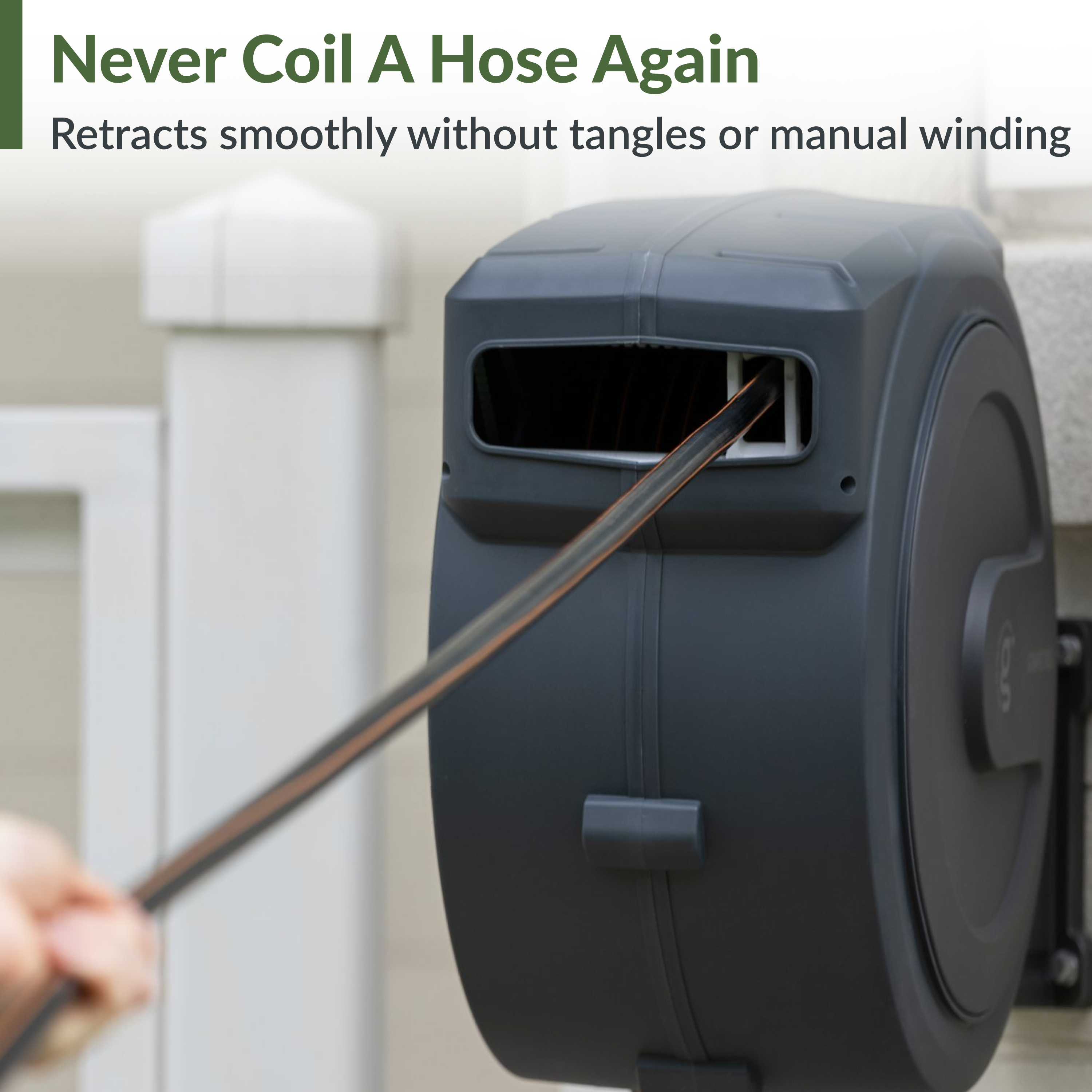 Retractable Garden Hose Reel-1/2in-100ft