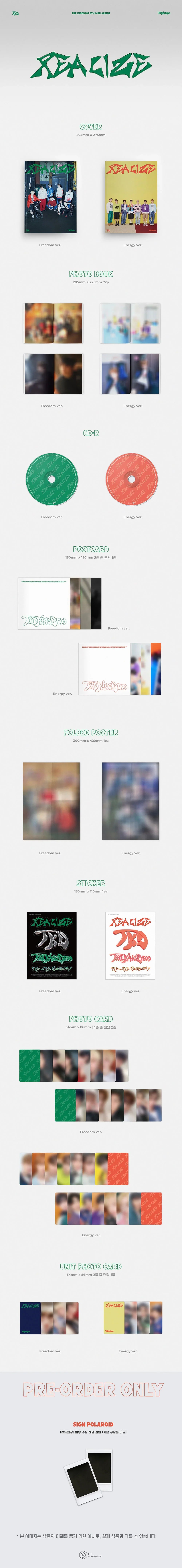 The Kingdom 8th Mini Album - Realize (2 Version Set)