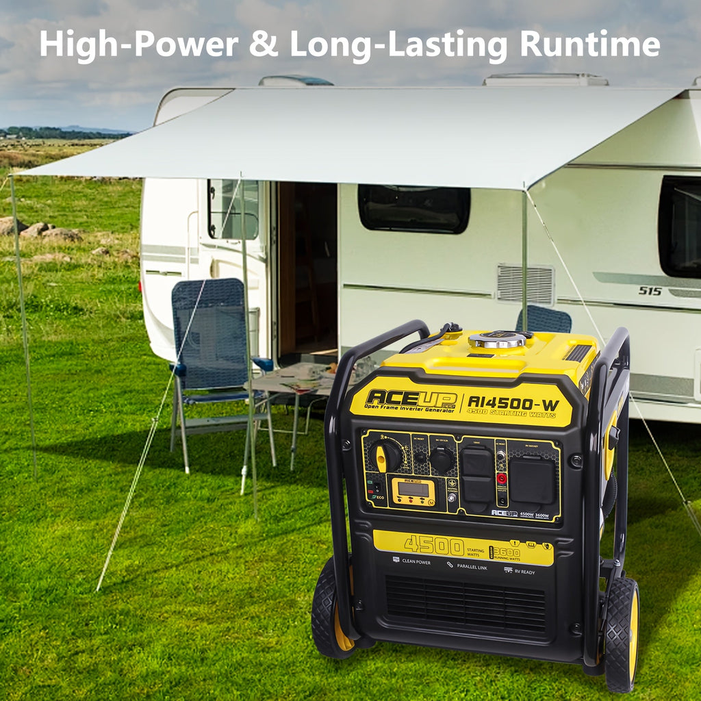 Aceup Energy 4500 Watt Gas Powered Generator, Inverter Portable Generator 223cc