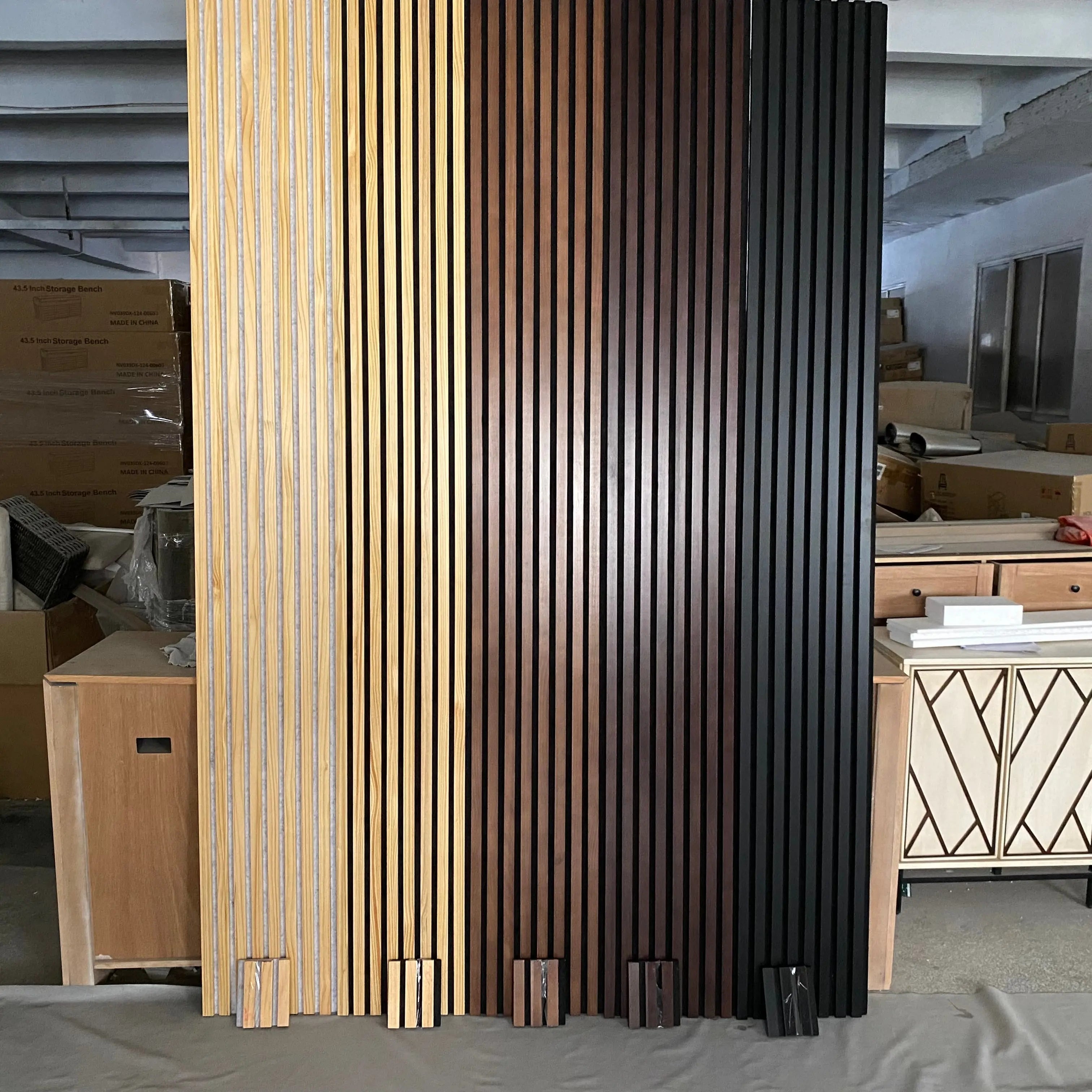 Acoustic Slat Wood Panels Full Sample Box (5 colors)