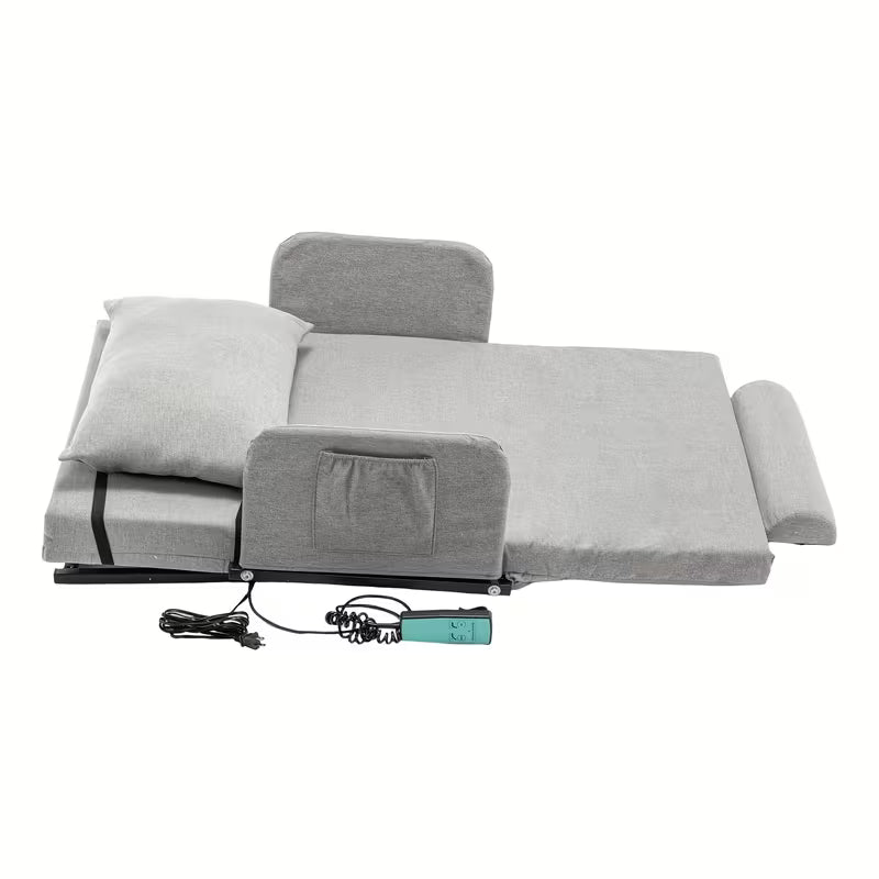 Adjustable Bed Backrest With Safety Rails - 300 Lbs Capacity, 4-68° Lift Range, Machine Washable Cover - Ideal For Elderly, Pregnancy, Patient Care & Mobility Assistance