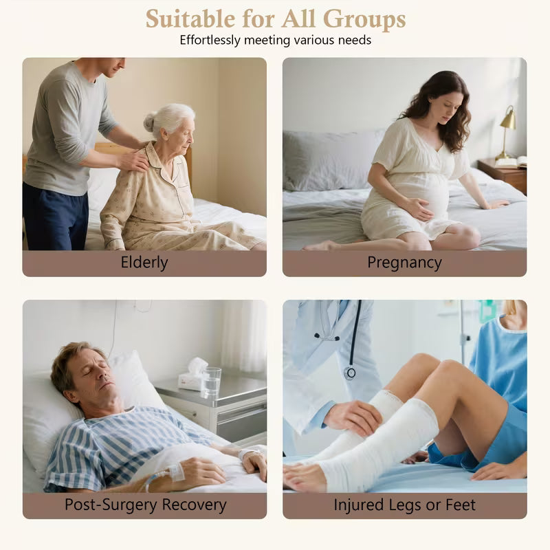 Adjustable Bed Backrest With Safety Rails - 300 Lbs Capacity, 4-68° Lift Range, Machine Washable Cover - Ideal For Elderly, Pregnancy, Patient Care & Mobility Assistance