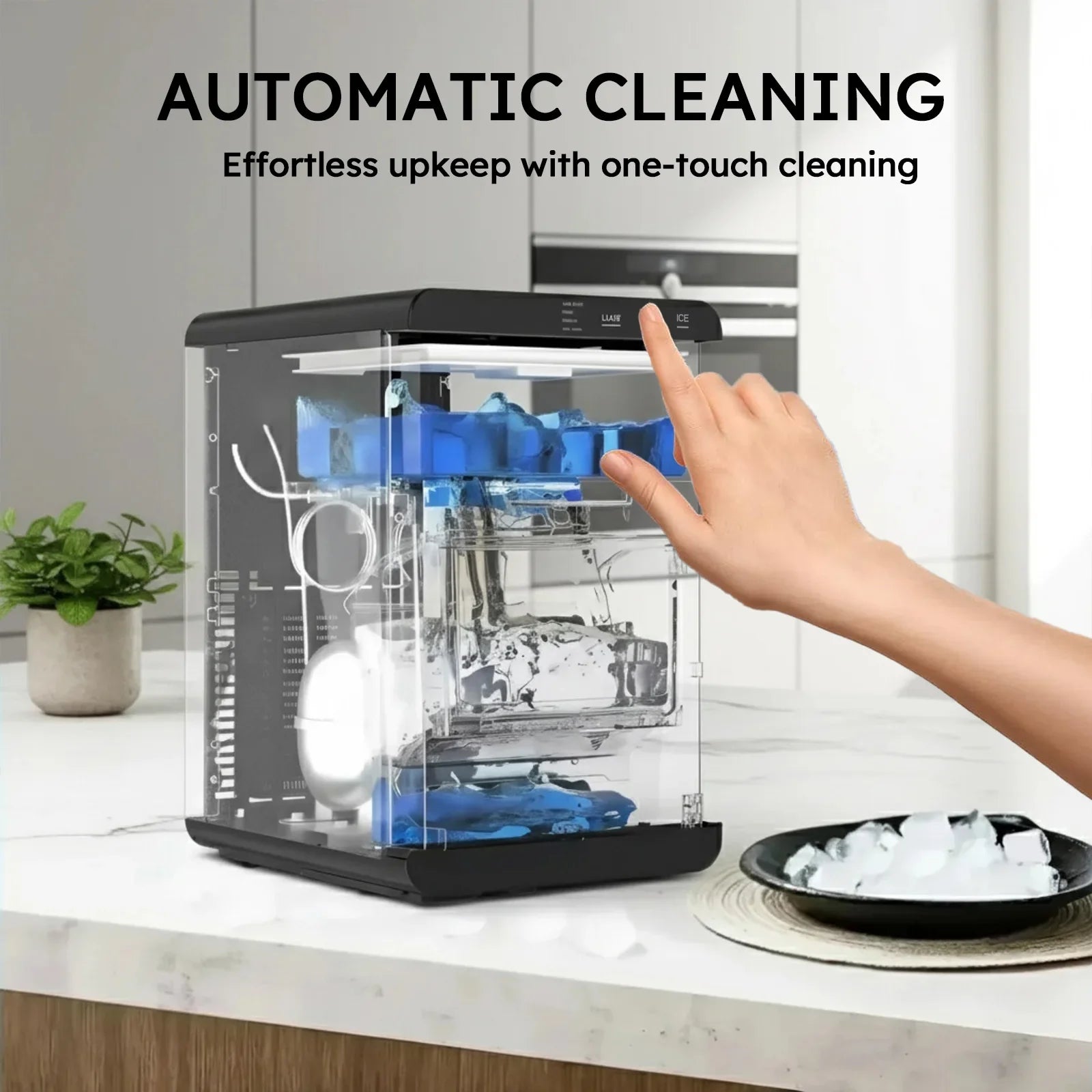 SHICUO Nugget Ice Maker Countertop 44 Lbs Per Day Self-Cleaning
