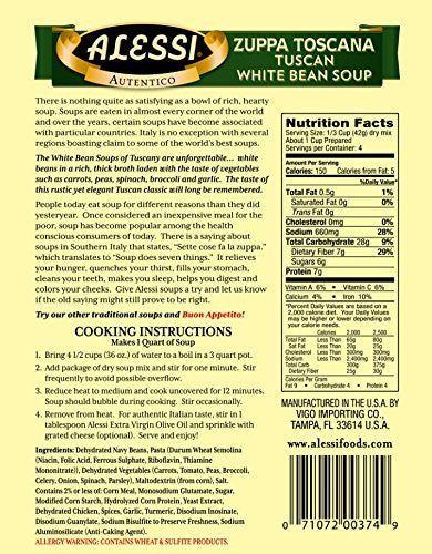 Alessi Tuscan White Bean Soup, 6 oz (Case of 6)