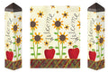 Apples and Sunflowers Art Pole 20 Inches Tall