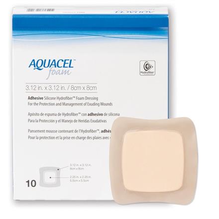 Aquacel® Adhesive Silicone Foam Dressing 3.2" x 3.2" Sterile - 420804