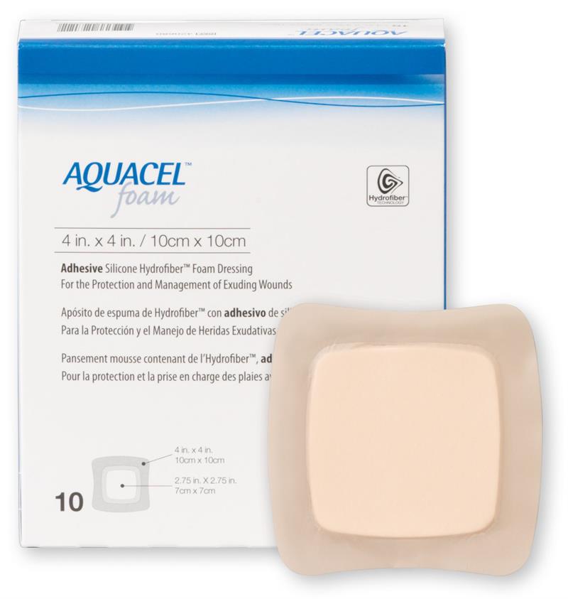 Aquacel® Adhesive Silicone Foam Dressing 4" x 4" Sterile - 420680
