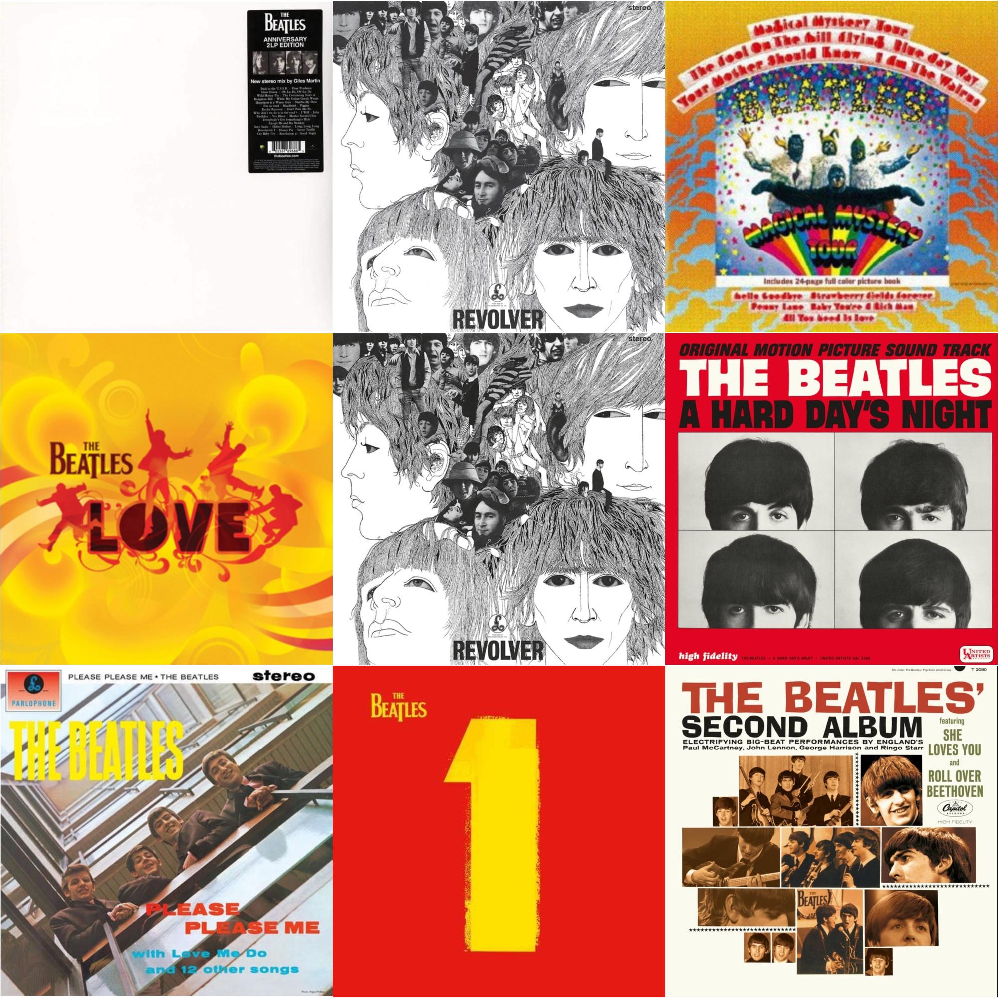 Please Please Me & Magical Mystery Tour & Revolver Special Edition & Revolver - Special Edition (Picture Disc) & Beatles Second Album  & Hard Day's Night (Ost)  & Love  & 1 (2015 Reissue) & Beatles (The White Album) (2LP)