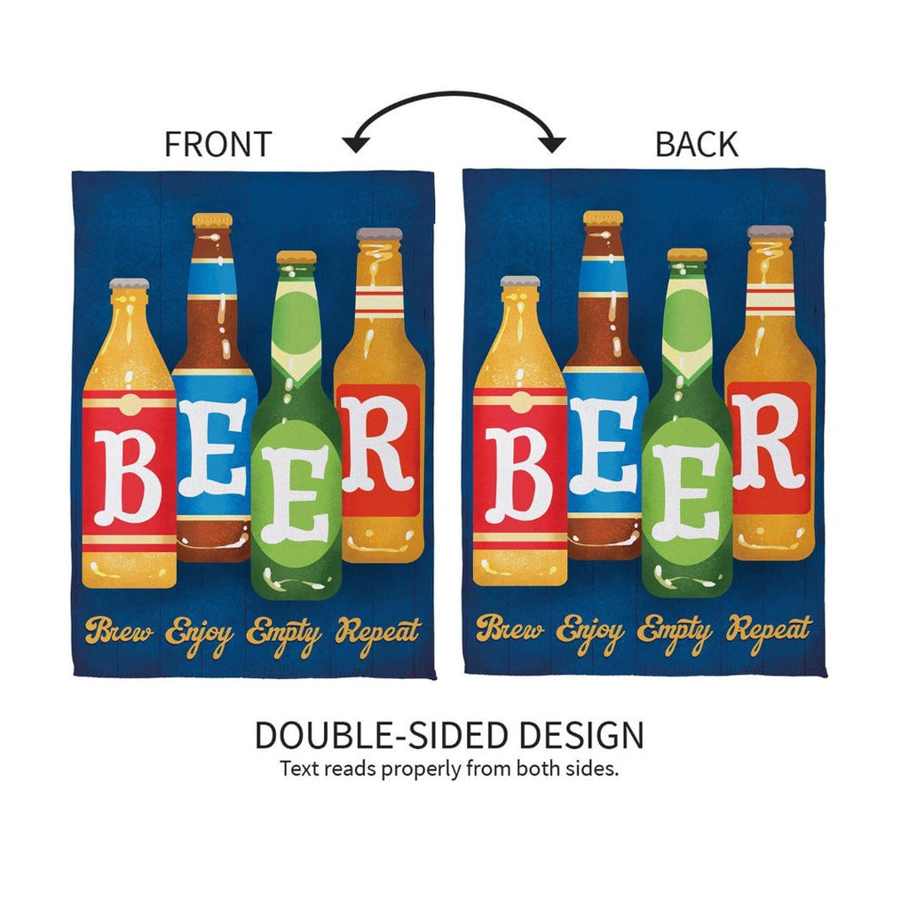 B.E.E.R 2 Sided Garden Flag
