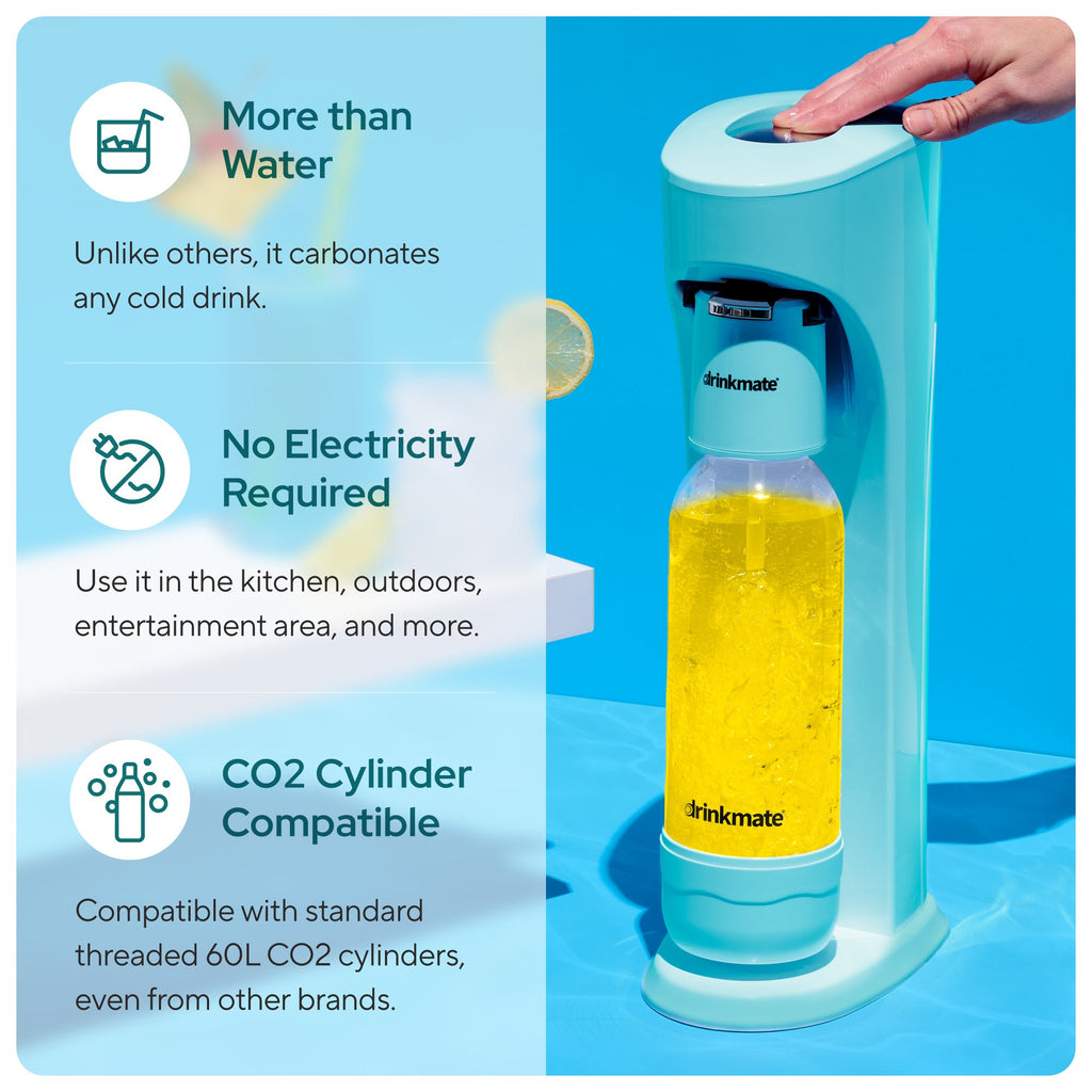 OmniFizz Sparkling Water and Soda Maker - Machine Only (CO2 Not Included)