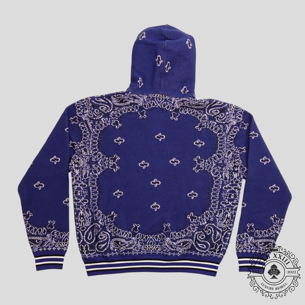 Amiri Bandana Basketball Hoodie in Royal Blue
