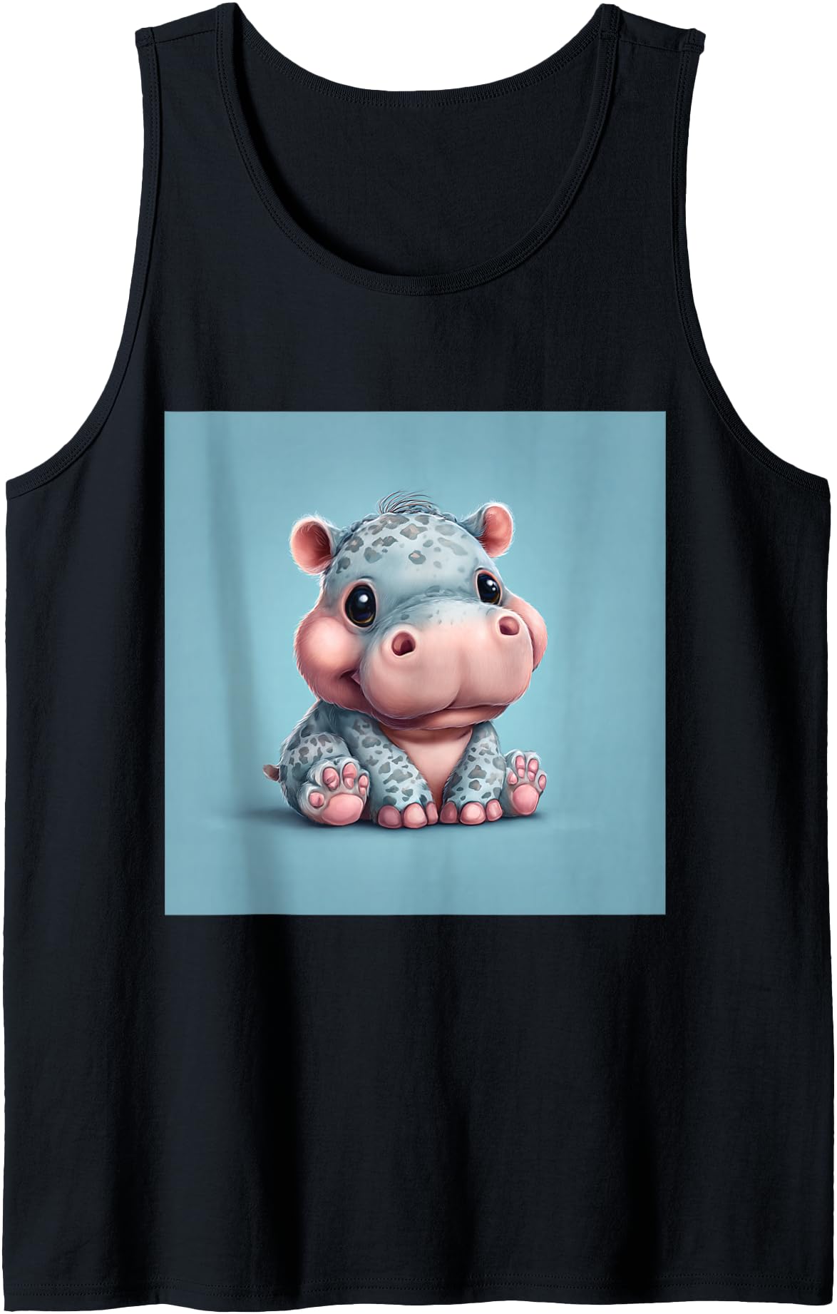 Exclusive Cartoon Hippo Chibi Hippo Rare T-Shirt - Unique Graphic Unisex