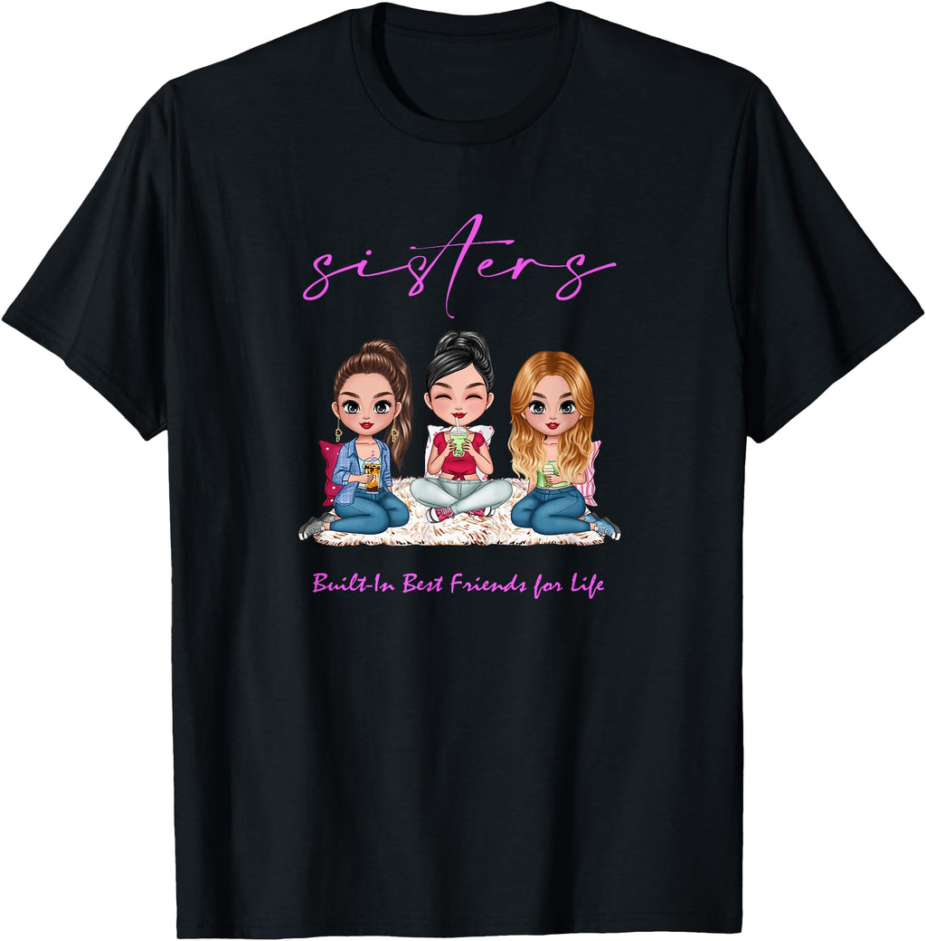 Authentic 3 Sisters Besties Gifts Sweatshirt - Novelty Apparel Men Women