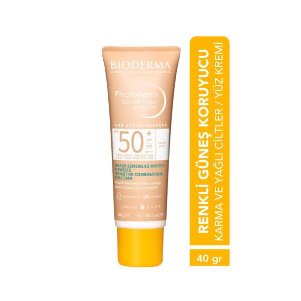 Bioderma Photoderm Cover Touch Very Light Mineral Sunscreen SPF50+ Concealing Effect for Combination/Oily Skin