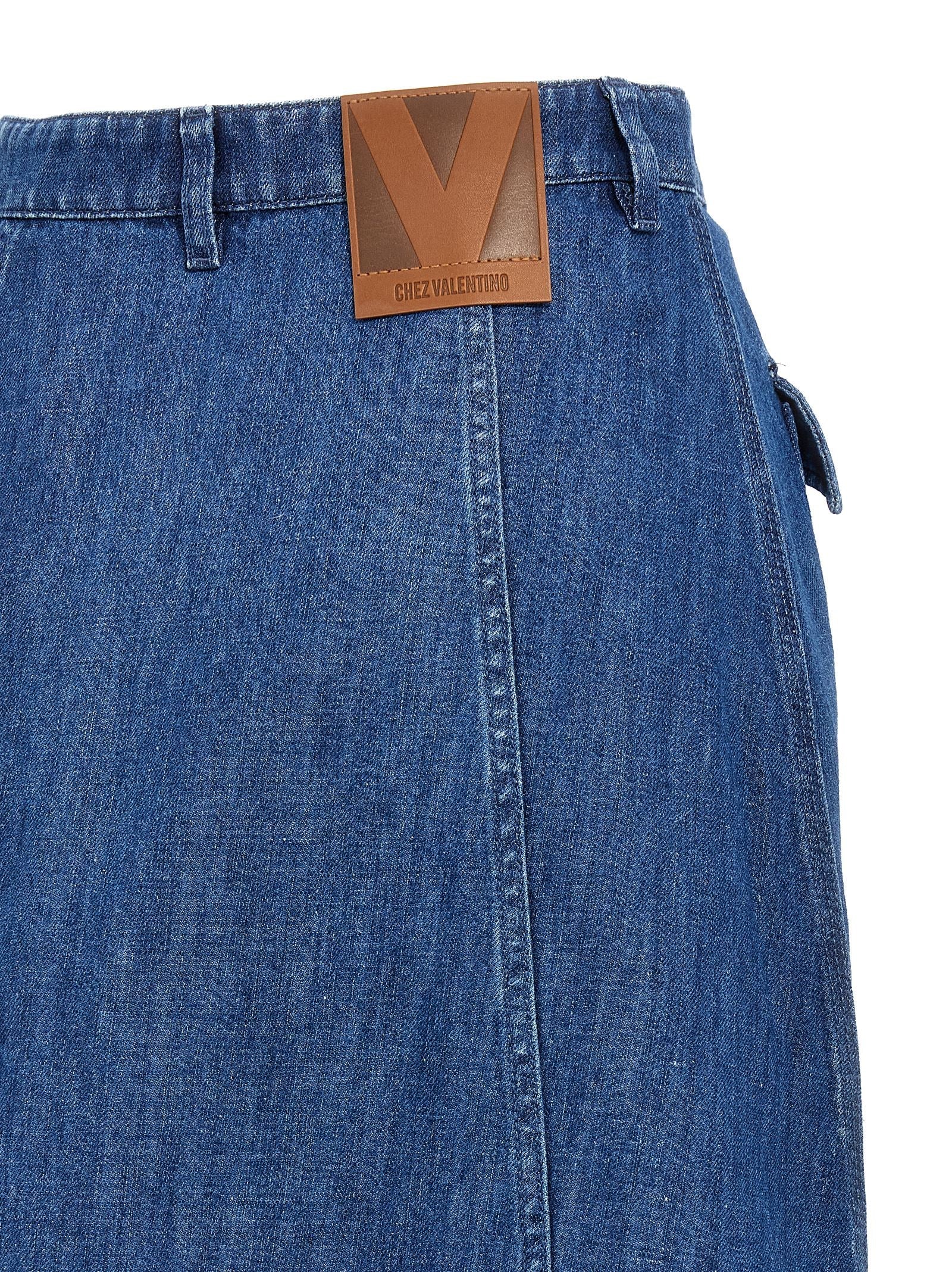 Valentino Garavani Women Valentino Garavani Denim Skirt