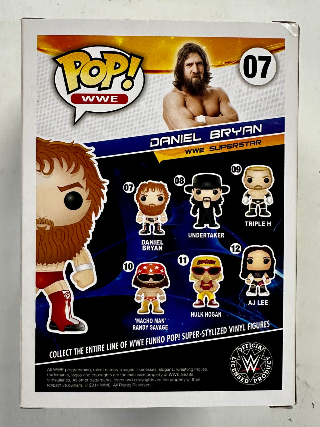 WWE Daniel Bryan Signed Funko Pop! (Red) #07 Vaulted 2014 Danielson With JSA COA