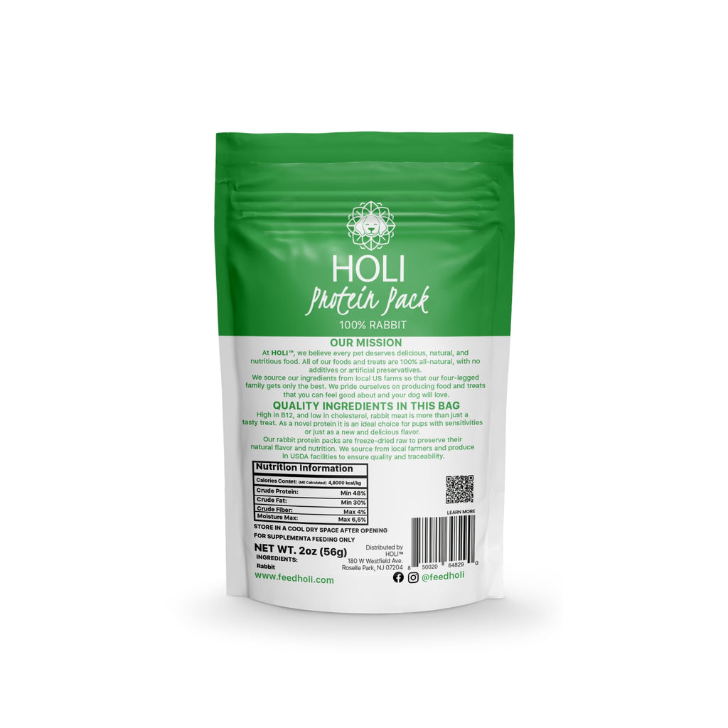 Rabbit Dog Food Topper - Freeze Dried - Single Ingredient