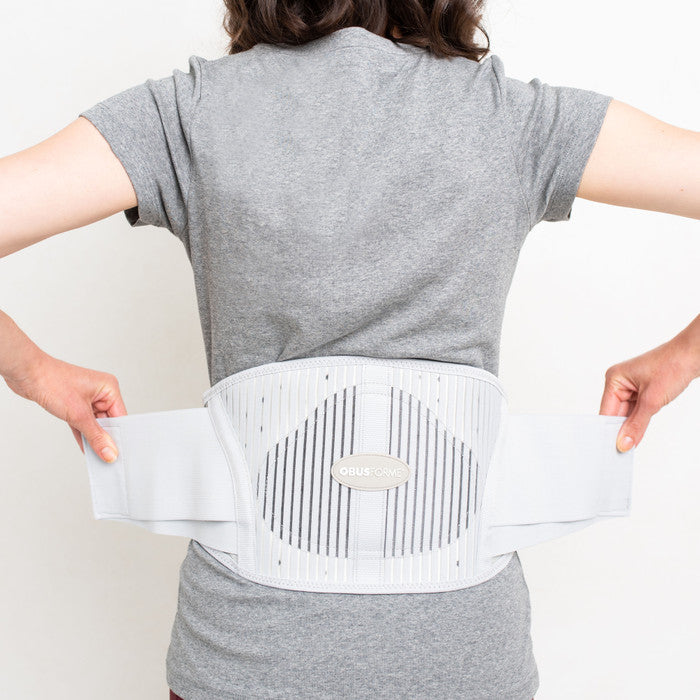 ObusForme Women's Back Support Belt - Light Grey, Medium/Large - Posture & Lower Back Pain Relief