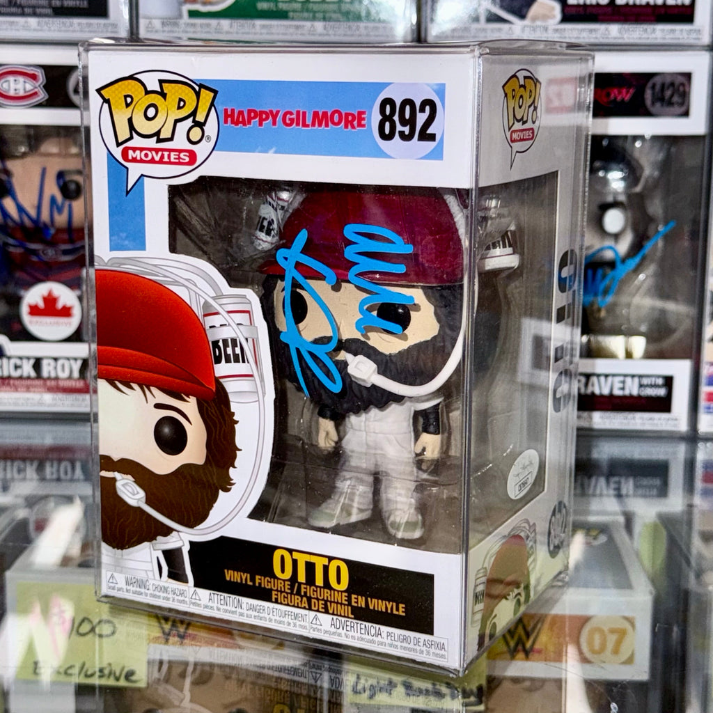 Alan Covert Signed Funko Pop! Movies Otto #892 Happy Gilmore Caddy With JSA COA