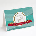 Bichon Frise Merry Christmas Greeting Cards Pack of 8 Blank Cards with Envelopes Whimsical A7 Size 5x7