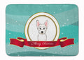 Westie Merry Christmas Memory Foam Kitchen Mat Machine Washable Anti-Fatigue Cushion Comfort Bath or Kitchen Rug