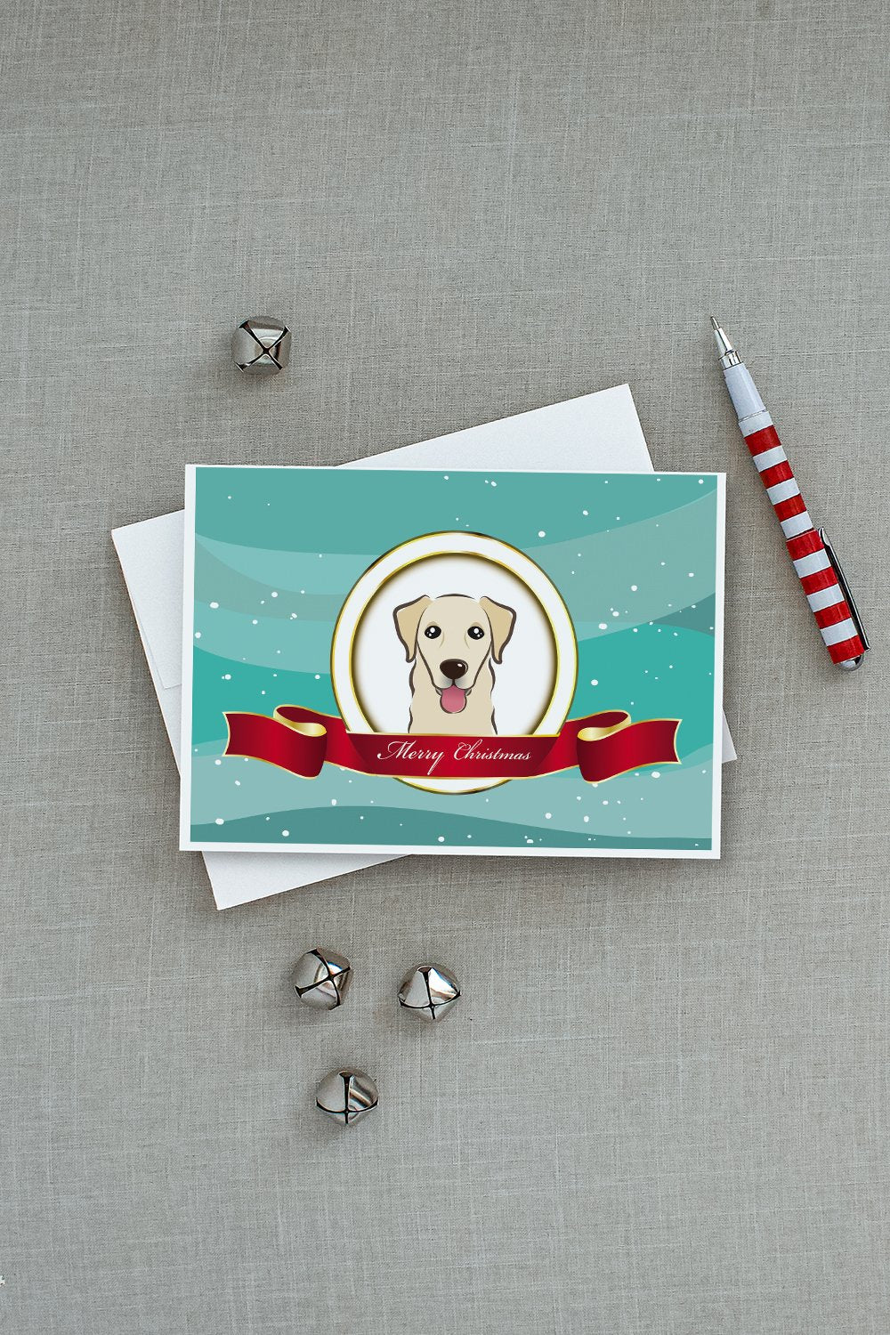 Golden Retriever Merry Christmas Greeting Cards Pack of 8 Blank Cards with Envelopes Whimsical A7 Size 5x7