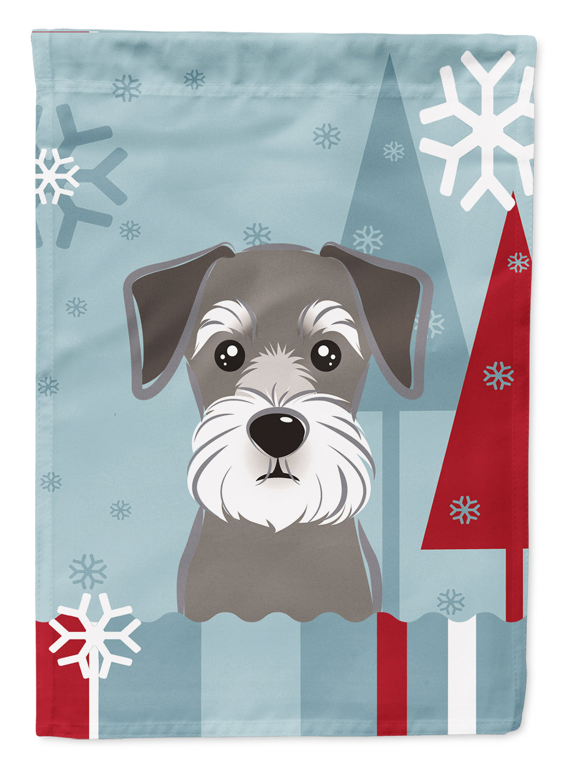 Winter Holiday Schnauzer Garden Flag Mailbox Decorative Yard Banner Outside Patio Artwork for Flower Beds, Garden Size, Multicolor