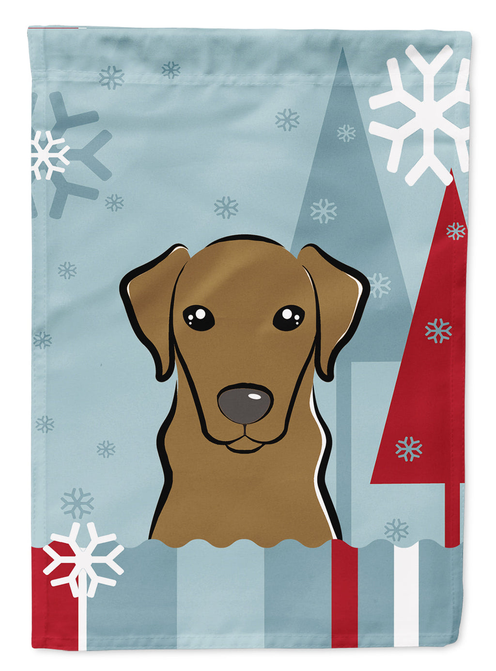 Winter Holiday Chocolate Labrador Garden Flag Mailbox Decorative Yard Banner Outside Patio Artwork for Flower Beds, Garden Size, Multicolor