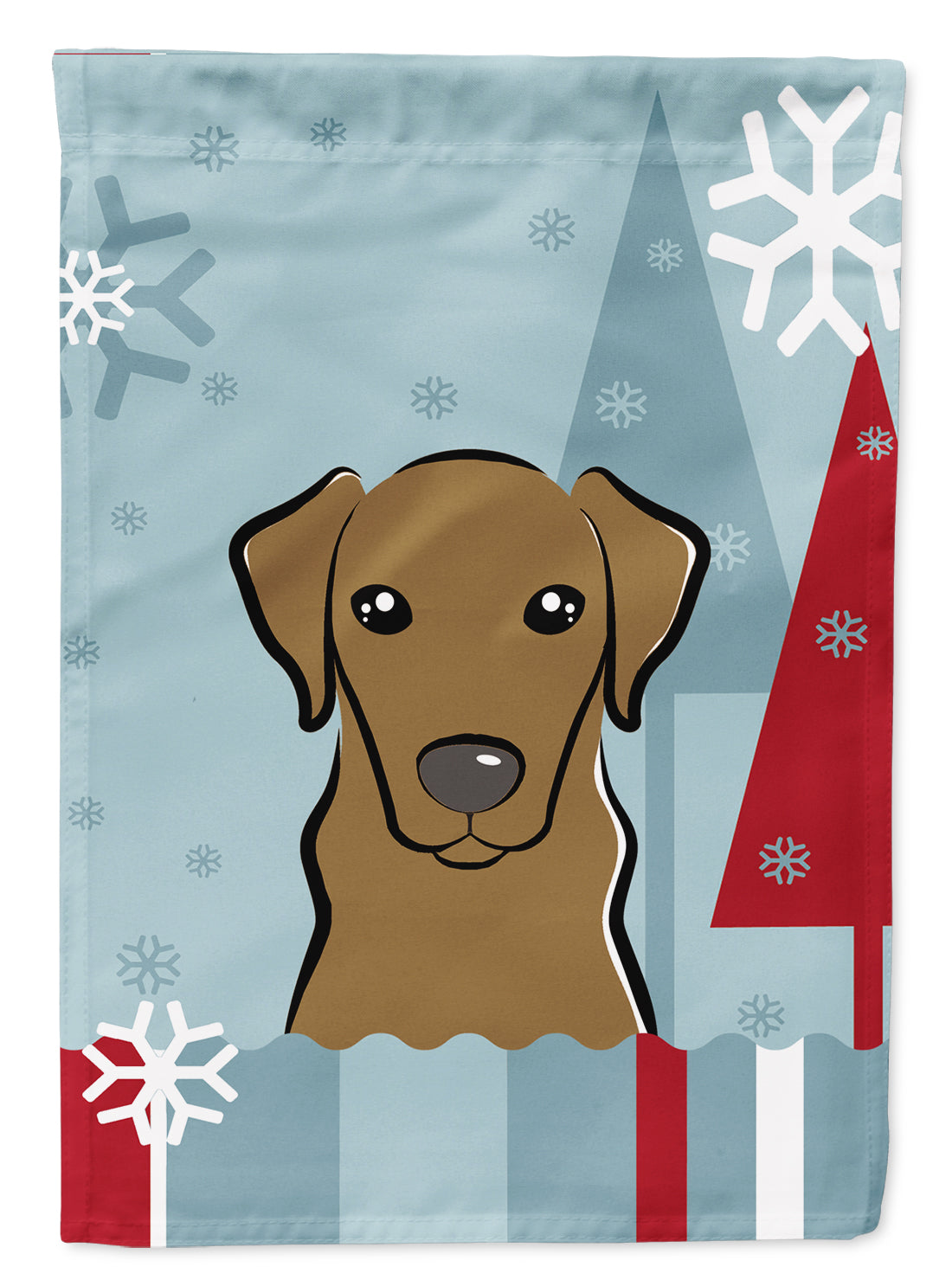Winter Holiday Chocolate Labrador Garden Flag Mailbox Decorative Yard Banner Outside Patio Artwork for Flower Beds, Garden Size, Multicolor