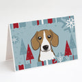 Winter Holiday Beagle Greeting Cards Pack of 8 Blank Cards with Envelopes Whimsical A7 Size 5x7
