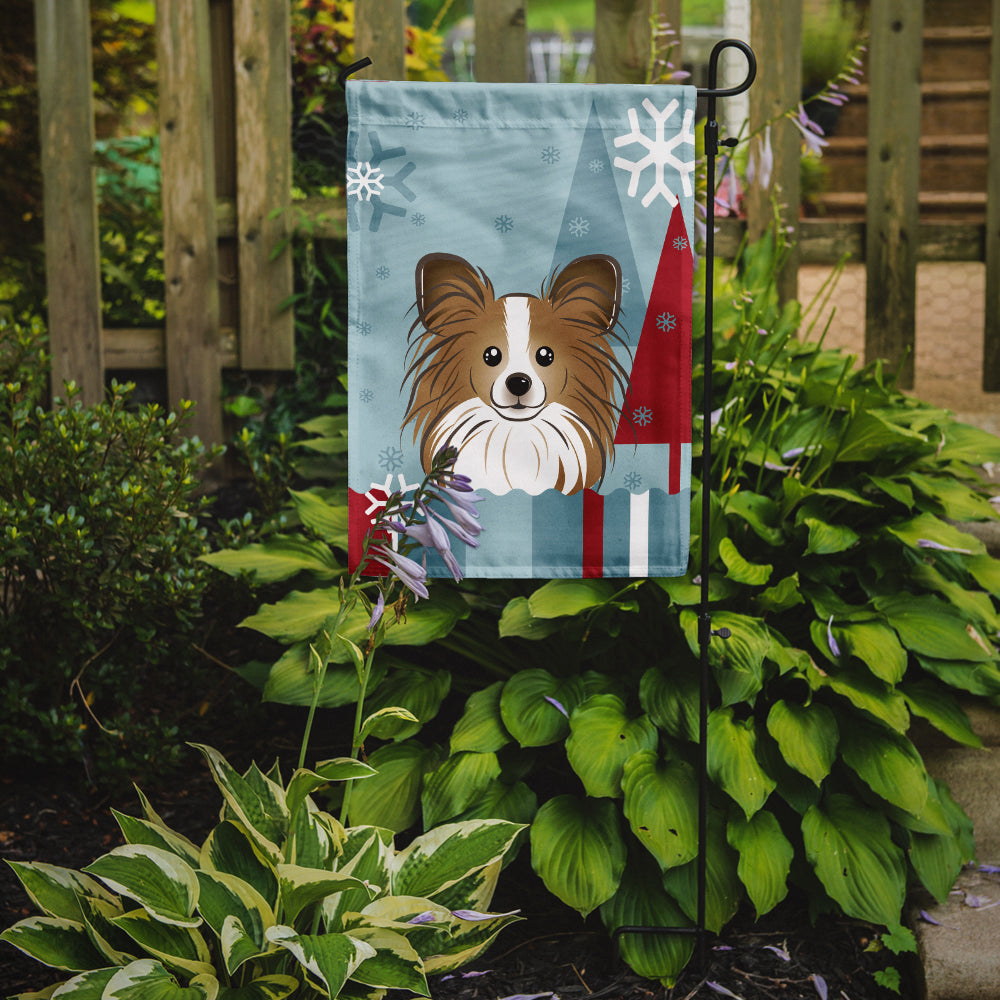 Winter Holiday Papillon Garden Flag Mailbox Decorative Yard Banner Outside Patio Artwork for Flower Beds, Garden Size, Multicolor
