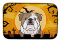 Halloween English Bulldog Dish Drying Mat Absorbent Dish Drying Mat Pad for Kitchen Counter Dish Drainer Mat for Countertop, 14 x 21", Multicolor
