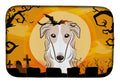 Halloween Borzoi Dish Drying Mat Absorbent Dish Drying Mat Pad for Kitchen Counter Dish Drainer Mat for Countertop, 14 x 21", Multicolor