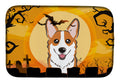 Halloween Red Corgi Dish Drying Mat Absorbent Dish Drying Mat Pad for Kitchen Counter Dish Drainer Mat for Countertop, 14 x 21", Multicolor