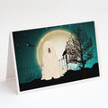 Halloween Scary South Russian Sheepdog Greeting Cards Pack of 8 Blank Cards with Envelopes Whimsical A7 Size 5x7