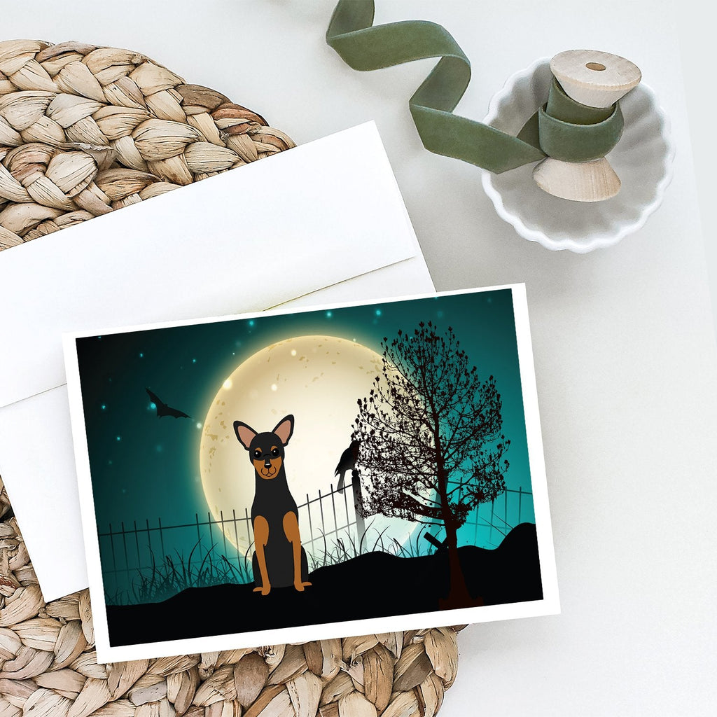 Halloween Scary Manchester Terrier Greeting Cards Pack of 8 Blank Cards with Envelopes Whimsical A7 Size 5x7