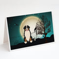 Halloween Scary Bernese Mountain Dog Greeting Cards Pack of 8 Blank Cards with Envelopes Whimsical A7 Size 5x7