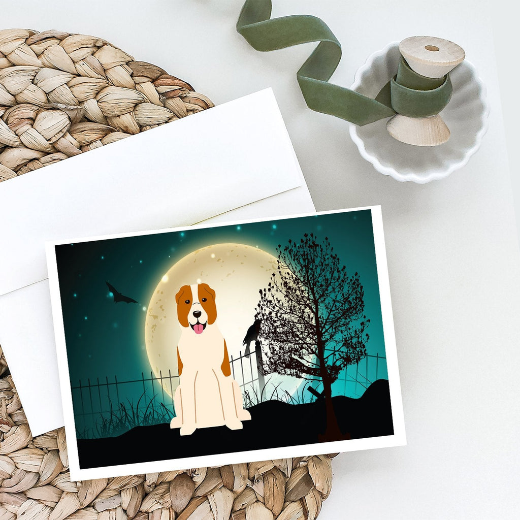 Halloween Scary Central Asian Shepherd Dog Greeting Cards Pack of 8 Blank Cards with Envelopes Whimsical A7 Size 5x7