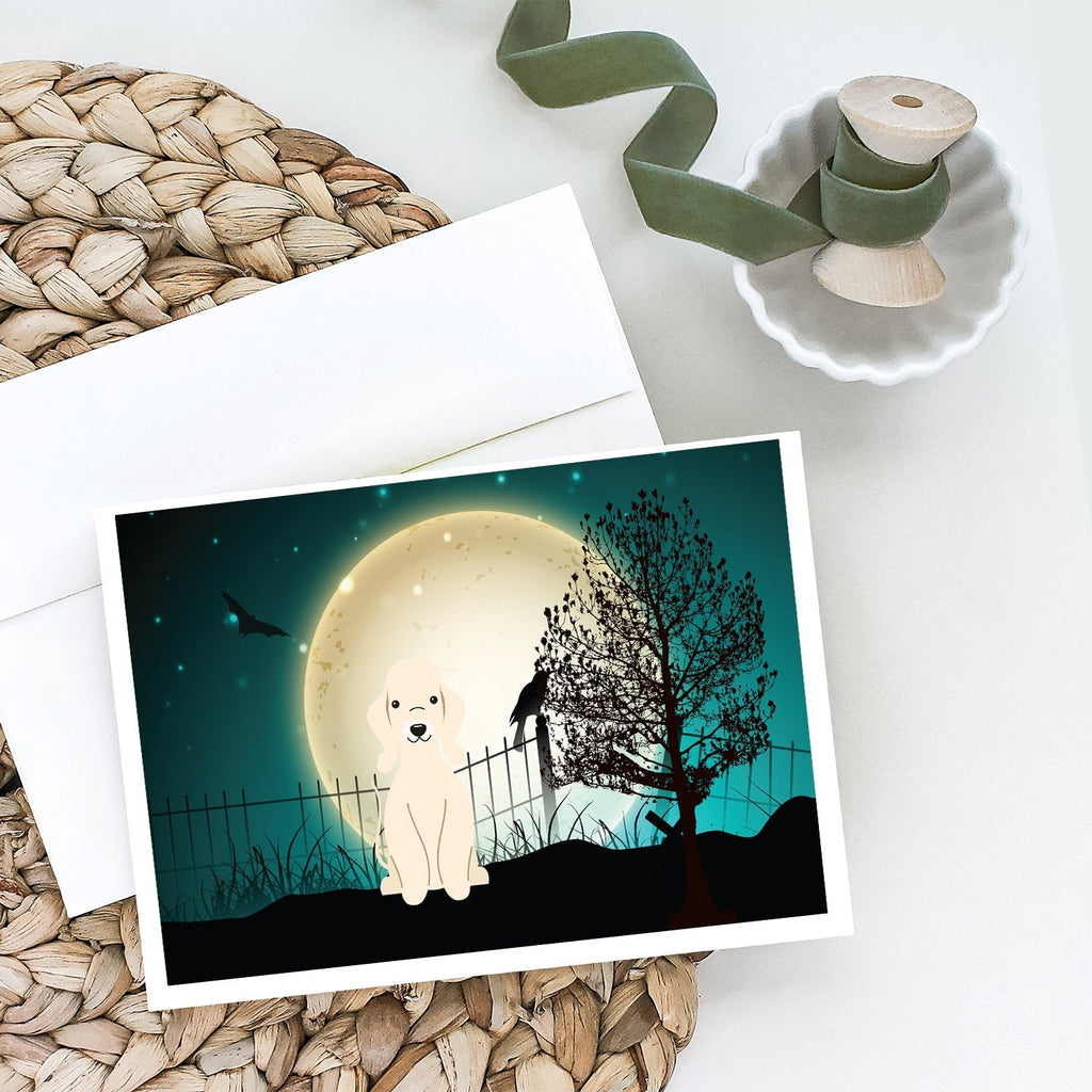 Halloween Scary Bedlington Terrier Sandy Greeting Cards Pack of 8 Blank Cards with Envelopes Whimsical A7 Size 5x7