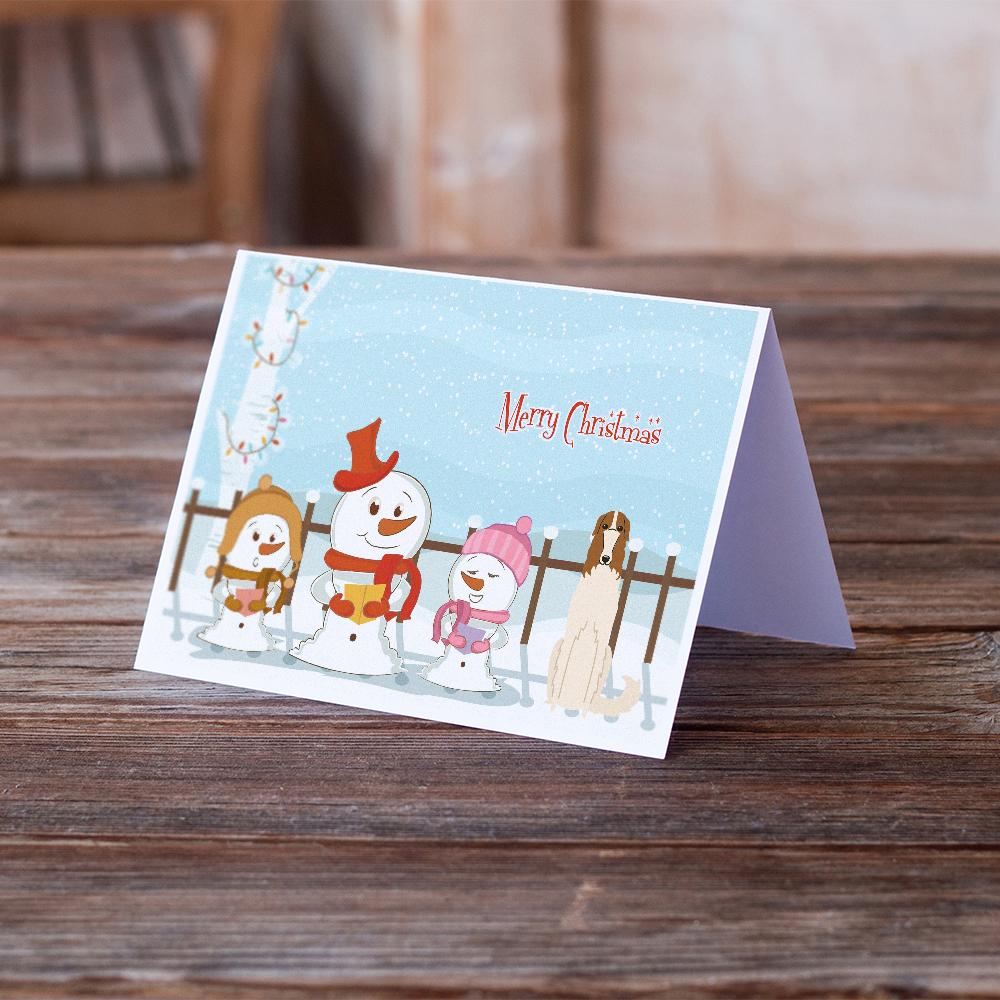 Merry Christmas Carolers Borzoi Greeting Cards Pack of 8 Blank Cards with Envelopes Whimsical A7 Size 5x7
