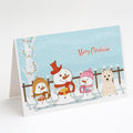 Merry Christmas Carolers Westie Greeting Cards Pack of 8 Blank Cards with Envelopes Whimsical A7 Size 5x7