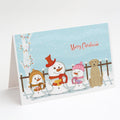 Merry Christmas Carolers Yellow Labrador Greeting Cards Pack of 8 Blank Cards with Envelopes Whimsical A7 Size 5x7