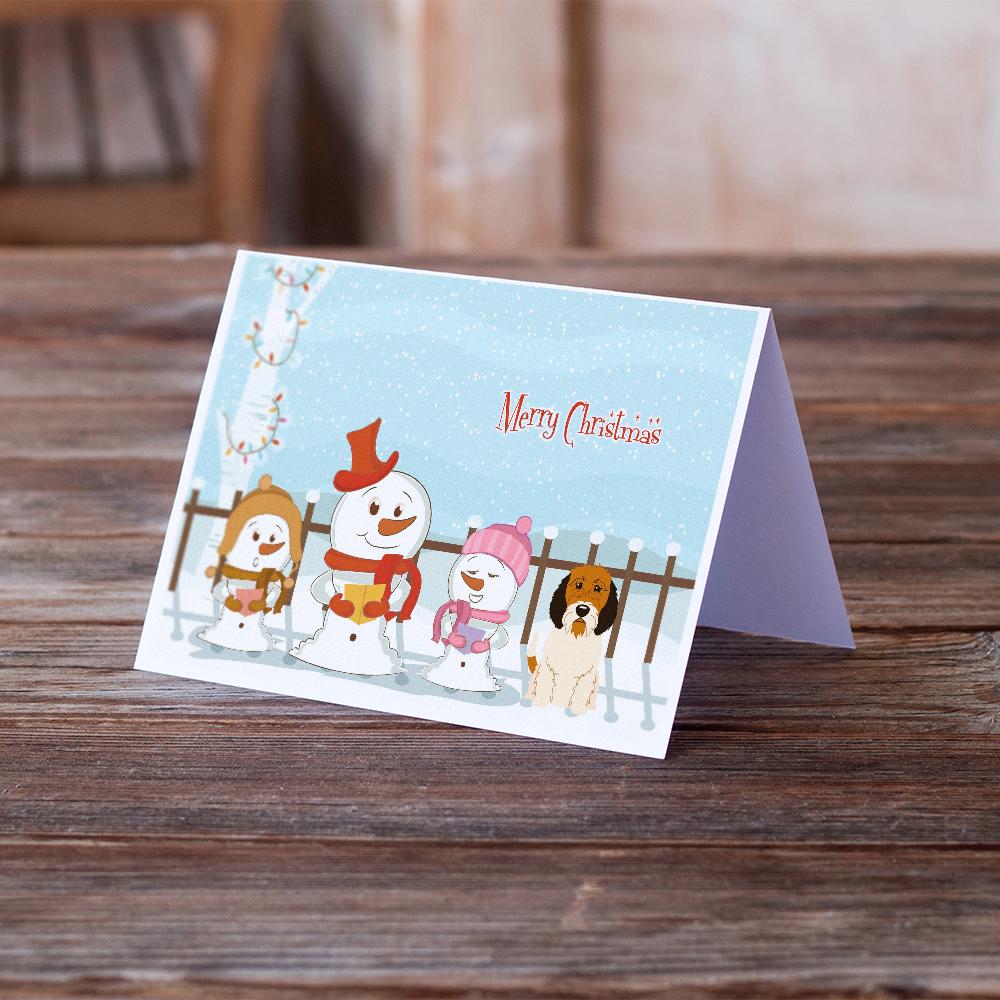 Merry Christmas Carolers Petit Basset Griffon Veenden Greeting Cards Pack of 8 Blank Cards with Envelopes Whimsical A7 Size 5x7