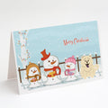 Merry Christmas Carolers Chow Chow White Greeting Cards Pack of 8 Blank Cards with Envelopes Whimsical A7 Size 5x7
