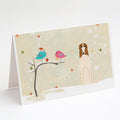 Christmas Presents between Friends Borzoi Greeting Cards Pack of 8 Blank Cards with Envelopes Whimsical A7 Size 5x7